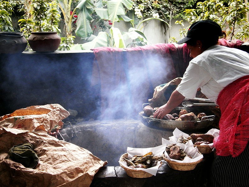 Pachamanca - la preparazione.